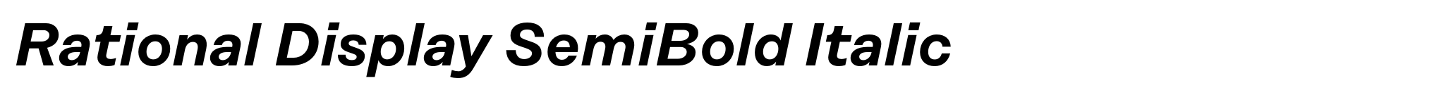 Rational Display SemiBold Italic image